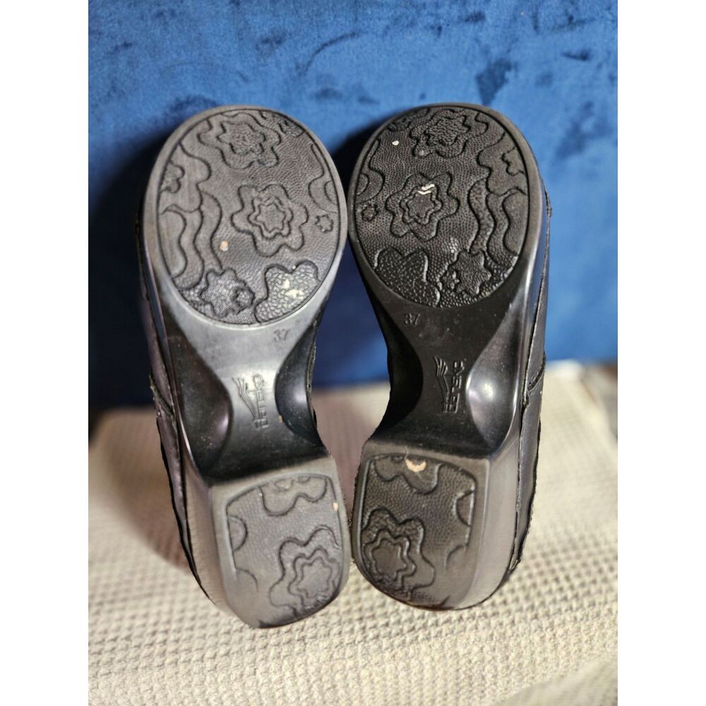 DANSKO Black Leather Clog Leather Hailey Heel Clog Size 37 EU, 6.5-7 U.S. - Picture 5 of 7